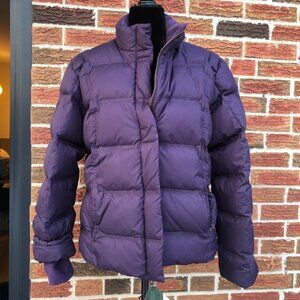 Eddie Bauer Womens XL Goose Down Puffer Jacket Deep Plum NWT Premium Winter Coat